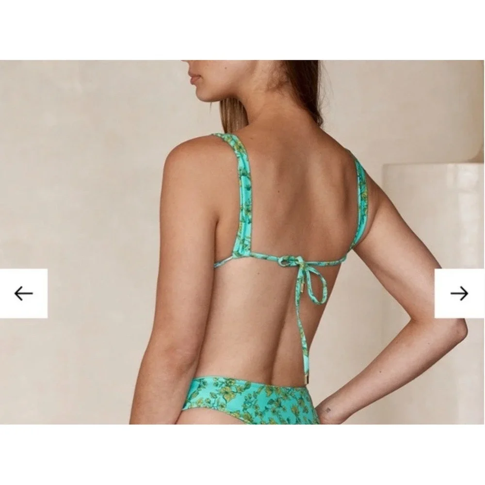 Monday Swimwear PALM SPRINGS TOP - LUSH FLORAL- Size M….b14
